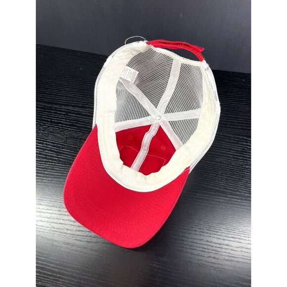 American Flag Distressed Mesh Trucker Hat Red White Snapback Cap - Picture 3 of 5